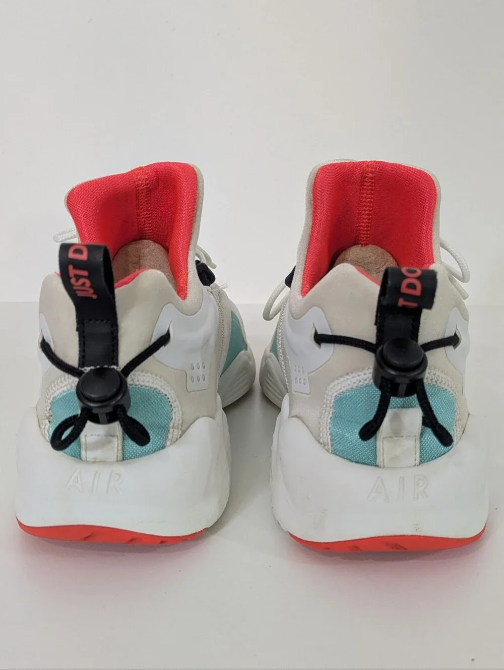 Nike Air Huarache City Move Sneakers - Size 9 Womens - White Cream Crimson Blue